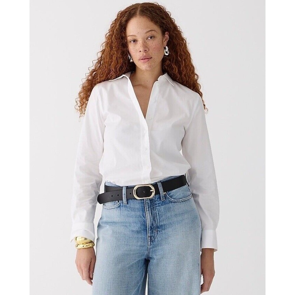 J.Crew Petites Wren slim Long Sleeve shirt in stretch cotton poplin NWT Size 00P